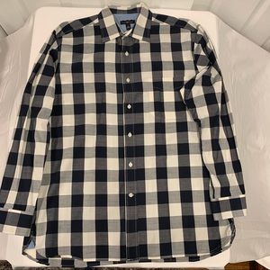 Club Room Dark Blue & White Button Down Shirt